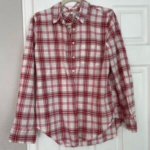 J.Crew Red Plaid Button-Up Shirt